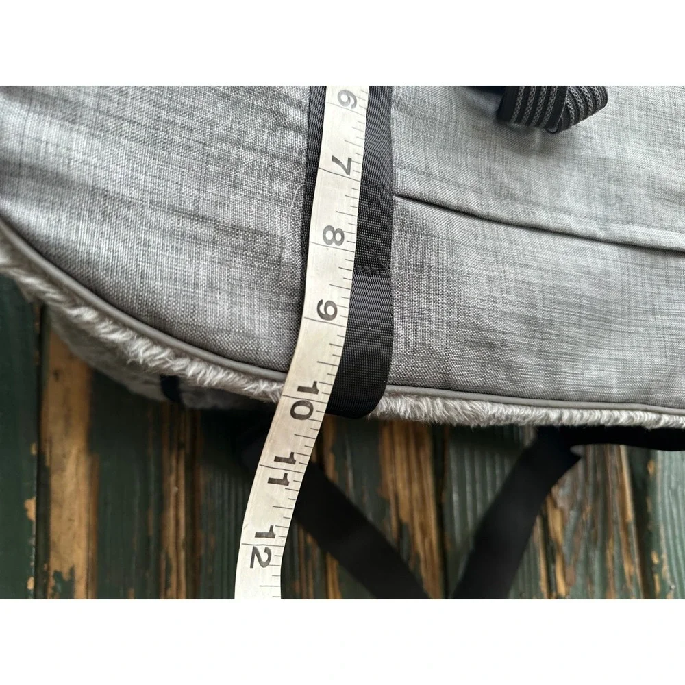 Pet Fang Fang Small Pet Carrier Travel Bag Grey Heather Faux Fur‎ Lining 19in